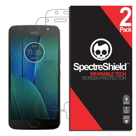 [2-Pack] Spectre Shield Screen Protector for Motorola Moto G5S Plus Case Friendly Accessories Flexible Full Coverage Clear TPU Film