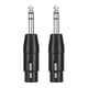 thumbnail image 1 of uds aleación de Zinc 6,35 MM a XLR macho hembra enchufe estéreo conector de Audio adaptador de altavoz, 1 of 5