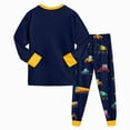 thumbnail image 5 of TOWED22 Kids Boys Pajamas 2 Piece Long Sleeve Print Top and Pants Set Cotton Pjs Sleepwear Little Boys Fall Winter 6-12 Months 12-24 Months 2t 3t 4t 5t 6t 7t 8t 9t Children,Dark Blue,6-7 Y, 5 of 8