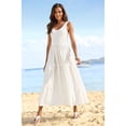 thumbnail image 2 of LASCANA Women's Smocked V-Neck Maxi Dress Smocking, 2 of 6