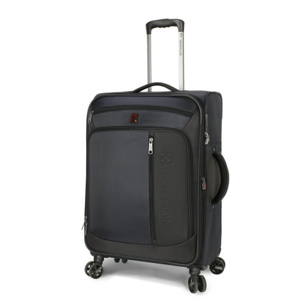 SwissTech Urban Trek 24" Check Soft Side Luggage, Navy (Walmart Exclusive)