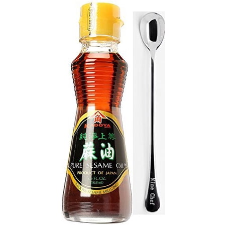 NineChef Bundle - Kadoya Brand 100% Pure Sesame Oil (Sesame Oil 5.5 OZ 6 Bottle) + 1 NineChef ChopStick