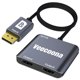 thumbnail image 1 of Adaptador DisplayPort a HDMI dual, 1 entrada, 2 salidas, 4K, 60 Hz, 1 of 7