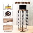 Chip Display Rack, Chip Holder 5 Rows 40 Clips, 360° Swivel Wooden Base ...