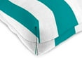 thumbnail image 3 of Jordan Manufacturing 19" x 19" Awning Turquoise Stripe Square Tufted Outdoor Wicker Seat Cushion with Rounded Back Corners (2 Pack), 3 of 11