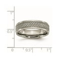 thumbnail image 6 of Titanium Ridged Edge Weave Design 6mm Polished Band, 6 of 6