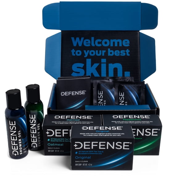 Set de regalo variado de jabón de defensa | Árbol de té Menta Avena Jabón en barra natural Jabón corporal de viaje orgánico Toallitas corporales individuales