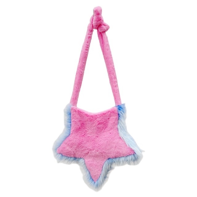 Fuzzy Sling Bag Felpa Cinco Puntas Milenio Otoño E Invierno Dulce Fresco Gi (Estilo 4)