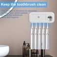 thumbnail image 4 of MOQIN Toothpaste Dispenser, Smart Automatic Toothpaste Dispenser Wall Mounted for Bathroom - Bathroom Organizer Storage Accessories Set for Kids Adults Toothbrush Slots, 4 of 5