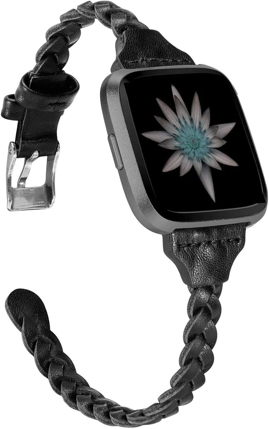Leather Bands For Fitbit Versa/Versa 2 /Versa Lite/Versa SE Slim Wristband Strap 