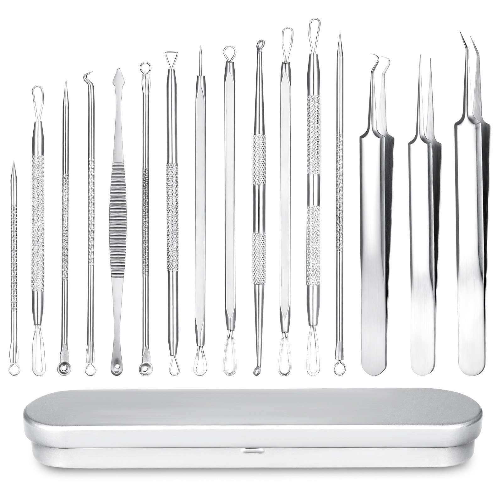LEUCHTEN 16 PCS Pimple Tool Kit, Blackhead Remover Tools, Acne Comedone
