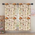 thumbnail image 5 of Blackout Kids Curtains,Colorful Mushroom Botanical Beige Pattern Childrens Insulated Curtains Set Of 2,Bedroom Essentials,Toddler Room Decor 52"x63", 5 of 5