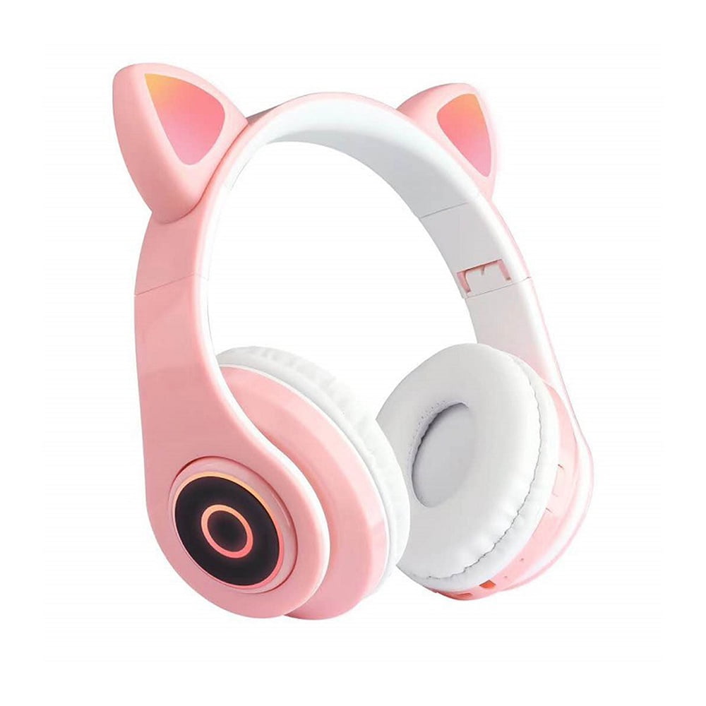 B39 Cute Cat Ear Headset Wireless Bluetooth5.0 Foldable Gaming