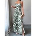 thumbnail image 5 of Women'S Jumpsuit Casual One-Piece Boho Summer Outfits Strap Wide Leg Long Pants Rompers Green S, 5 of 10