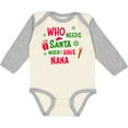 thumbnail image 3 of Inktastic Who Needs Santa when I Have Nana Boys or Girls Long Sleeve Baby Bodysuit, 3 of 5