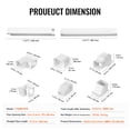 thumbnail image 3 of SKYSHALO Mini Split Line Set Cover Kit, 3" Width, 17.7ft Length, PVC, Includes 10 Straight Ducts & Complete Accessories, Simplified Installation, Customizable for Heat Pumps, White, 3 of 9