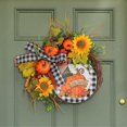 thumbnail image 4 of Corona de otoño para puerta de entrada, corona de Acción de Gracias, decoración de cosecha para puerta de porche de granja, Acción de Gracias Como se muestra, Como se muestra, 4 of 5