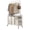 Beige, variant on SUOERNUO Portable Rectangle Rubber Wheeled Laundry Sorter Cart - 3 Removable Bags, Lockable Rolling Wheels, Industrial Hanger, Collapsible Detachable Space Saver, Collapsible Laundry Hamper for Livin