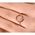 thumbnail image 3 of vylahjewellery Modern 10K Rose Gold Open Circle Solitaire Wedding Ring Minimalist Wedding Anniversary Ring Handmade Moissanite Diamond Jewelery, 3 of 5