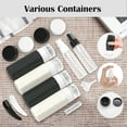 thumbnail image 4 of MateeyLife 17PCS Travel Bottles for Toiletries, TSA Approved Travel Size Containers, Leak Proof Travel Containers for Toiletries, Silicone Travel Kit for Shampoo, Conditioner BlackWhite, 4 of 7