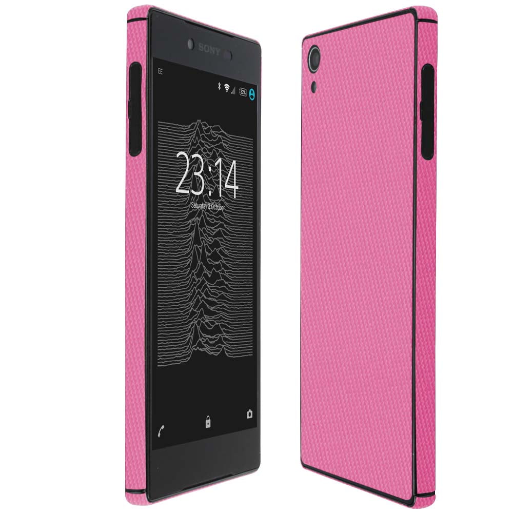 Skinomi Pink Carbon Fiber Skin Screen Protector For Sony Xperia Z5 Premium Walmart Com Walmart Com
