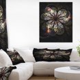 thumbnail image 1 of Fleurs Fractales Dorées Rondes Lumineuses - Impression sur Toile Florale, 1 of 3