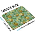 thumbnail image 3 of Pineapple Computer Mouse Pad Leaf Plants Tropical Fruit Cartoon Mint Green Yellow Wipeable Polyester Rubber Decorative Desk Mat Perfect for Home Library or Office Work (9.5"x7.9"), 3 of 6