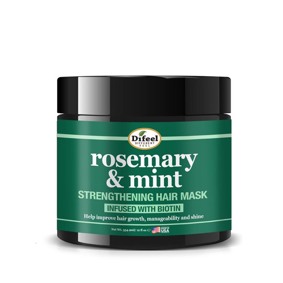 DIFEEL Rosemary and Mint Strengthening Hair Mask with Biotin 12oz.