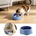 thumbnail image 2 of Convertible Slow Feeder Dog Bowl, 7.87 Inch Regular and Slow Mode for Fast Eaters, Anti-Bloat Interactive Puzzle Non- for Small Medium Large Dogs Cats, Seasonal Decor, Sky Blue, 2 of 4