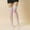 White, variant on Yoodem Women's Over-the-knee Socks Valentines Day Loungewear Love Heart Thigh Length Tight Socks for Women, Thigh High Stockings Black One Size