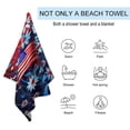 thumbnail image 2 of Independence Day Of The United States Flag Ultra Fine Fiber Beach Towels for Travel And Quick Drying Absorbent Towels for Swimming, 2 of 7