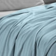 thumbnail image 5 of Superior Clara Cotton Striped Woven Blanket, Full Queen, Light Blue, 5 of 12