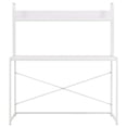 thumbnail image 3 of "Modern Simple Style Laptop Table with Bookshelf,Workstation with X-Rod Reinforcement,Metal Frame,47.2"" x 28.3"" x 27.6"",White", 3 of 9