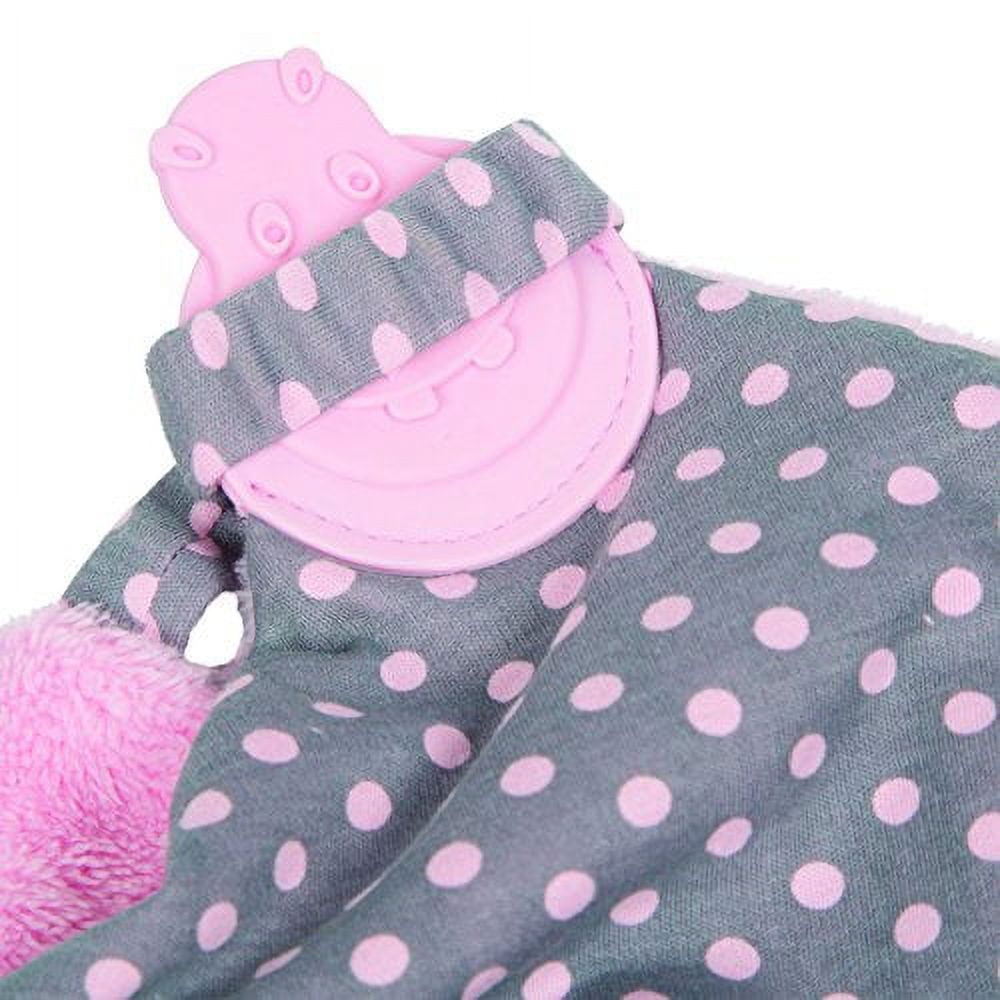 Cheeky Chompers Comfortchew Teething Blanket in Polka Dot Pink