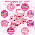 thumbnail image 3 of Kit de maquillaje Mrabbitoo Kids para niñas de 3 a 12 años con 57 piezas, 3 of 7