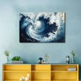 thumbnail image 4 of Shadudu Wave Circle Canvas Wall Art for Home Decor, Large 36x24 Inch Print on Waterproof Canvas 36x24in, 4 of 7