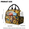 thumbnail image 4 of Kuiaobaty Backpack Set with Pencil Case for Girls Boys 17 Inch Backpack Lunch Bag with Bottle Holder Large Capacity Bookbag with Lunch Box for School Travel, Sunflower Horse Print, 4 of 6