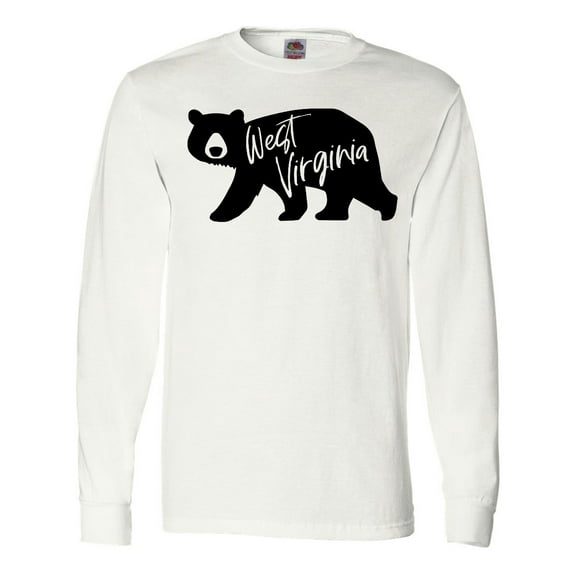 Inktastic West Virginia Black Bear Silhouette Long Sleeve T-Shirt
