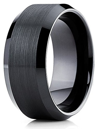 Tungsten Ring Men's Wedding Band Pipe-Cut Polished Shiny Jewelry Size 6-13 LWR 