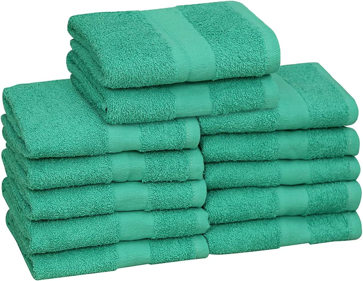 Gold Textiles Cotton Hand Towels 24 Pack Bright Green 16x27 inch Soft