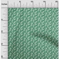 thumbnail image 2 of oneOone Cotton Jersey Green Fabric Floral Silhouette Sewing Material Print Fabric By The Yard 58 Inch Wide, 2 of 4