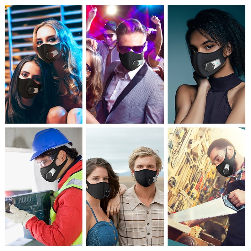 Personal Smart Electric Air Kn95 Face Mask,Reusable Wearable Air Kn95 Mask,With Fan for Air Supply, Used for Cycling,Running, Weeding, Outdoor Sports
