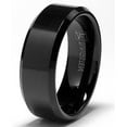 thumbnail image 2 of Metal Masters Mens 8mm Black High-Polish Beveled Edge Tungsten Carbide Ring, 2 of 7
