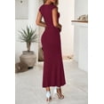 thumbnail image 2 of Conjunto de Falda PRETTYGARDEN Top Corto y Falda Maxi Rojo Vino M, 2 of 9