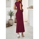 thumbnail image 2 of Conjunto de Falda PRETTYGARDEN Top Corto y Falda Maxi Rojo Vino M, 2 of 9