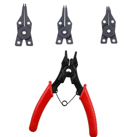 4 in 1 Circlip Pliers Needle Nose Pliers Retaining Rings Pliers For Removing Installing Puller Locking Rings Shafts