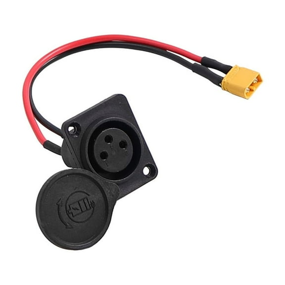 Electric Scooter Power Input Ports Replacement 3Pin Charging Plugs power Port Electric Scooters Accessories Easy to Use