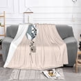 thumbnail image 2 of Boho Plants Bouquet Throw Blanket, Super Soft Anti-Pilling Flannel Bed Blankets, 80"x60", 2 of 8