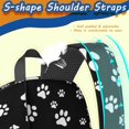 thumbnail image 5 of Dog Paw Print Black Pattern 17" School Backpacks for Teens,Waterproof Oxford Fabric,S-Shape Padded Straps for School,Travel,Hiking,Camping, 5 of 6