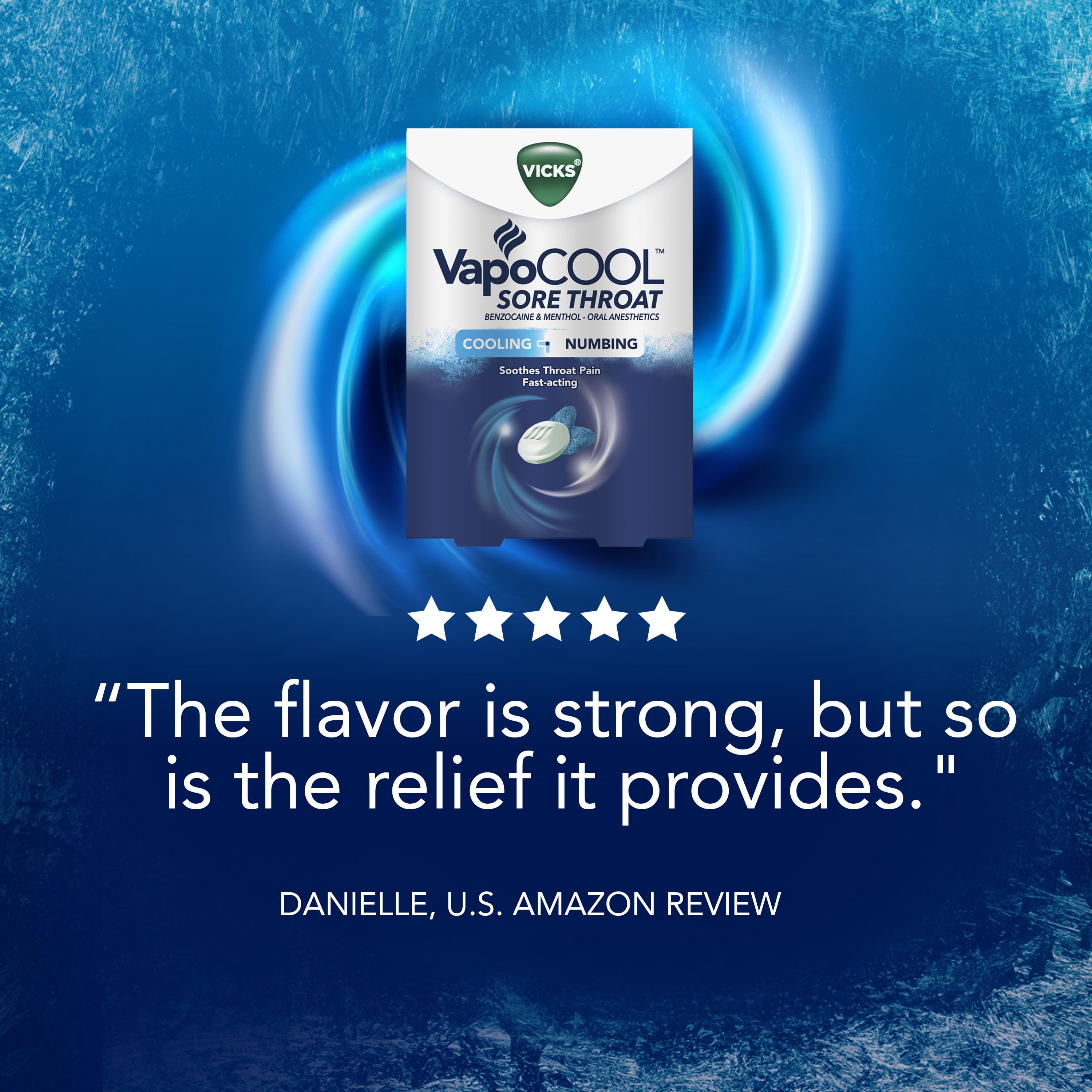 Vicks VapoCool Sore Throat Drops With Benzocaine Menthol, , 48 OFF